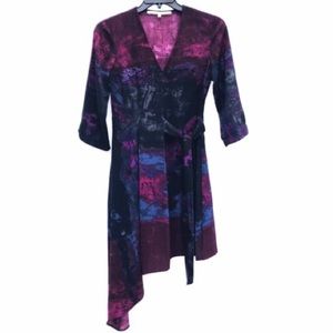 Rachel Roy asymmetrical faux wrap dress, size 14